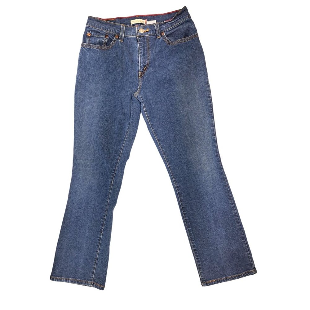 Levi's 550 Women Relaxed Boot Cut Jeans Size 8M Blue Denim Pants Dark Wash - Picture 2 of 6